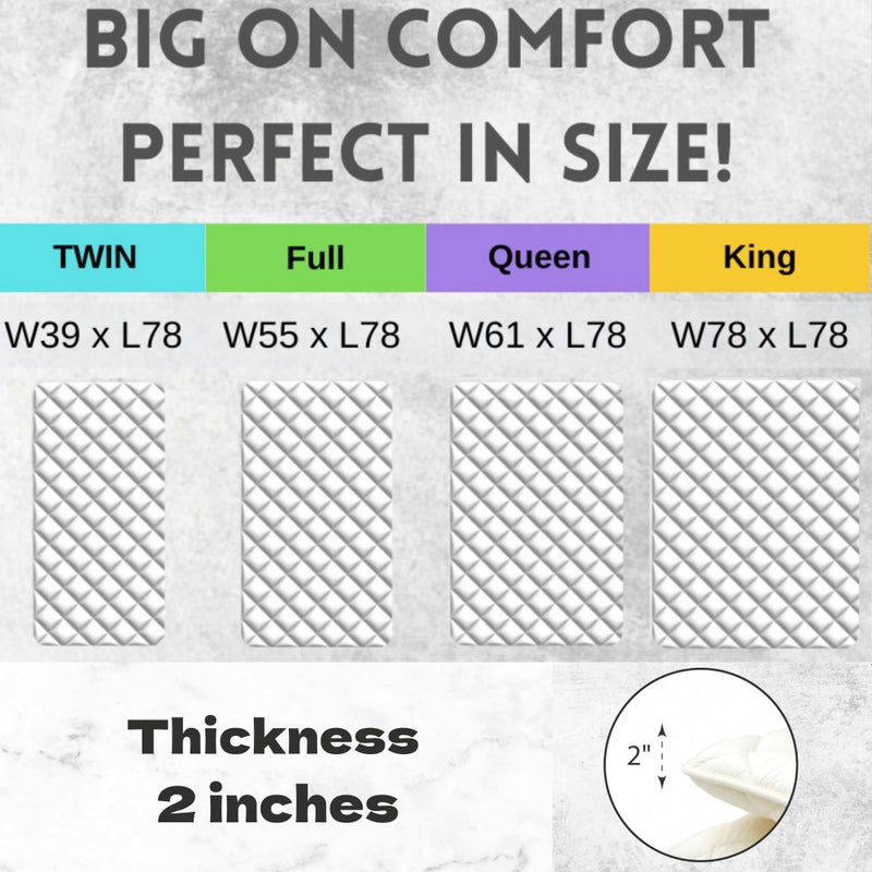 MIINA Japanese Futon Mattress, Made in Japan Twin (39"Ã—78") White, Foldable Floor Lounger Bed Tatami Mat, Roll Up Sleeping Pad, Shikibuton - Image 2